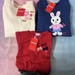 新品　ミキハウス　お花トレーナー