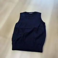 ダークネイビー ニット ノースリーブ ベスト110cm