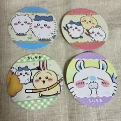 ちいかわ　コースターコレクション　ハチワレ　うさぎ　モモンガ　箔押し　セリアのサムネイル