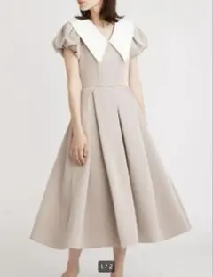 SNIDEL ボリュームフレアワンピース S