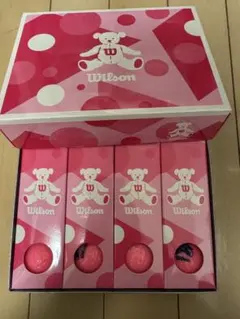 ウィルソンゴルフボール12個　新品　ピンククマ