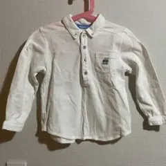 美品　familiar ホワイト 長袖シャツ　ファミリア