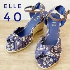 【サイズ40】ELLE × リバティ ウェッジソールサンダルのサムネイル