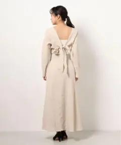 Ungrid バックリボンマキシ丈ワンピース