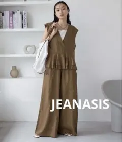 JEANASIS ペプラムオールインワン ブラウンのサムネイル