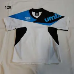 ②umbro 120cm メッシュ Vネックシャツ ホワイト/ブラック/ブルー