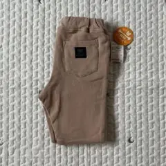 新品未使用　シンプルフリー　10分丈 裏起毛　ストレッチパンツ　120 ピンク
