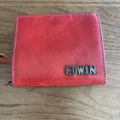 EDWIN 二つ折り財布 レッド レザーのサムネイル
