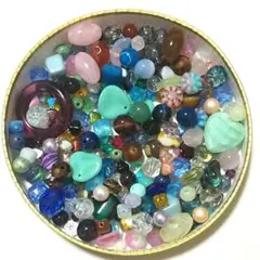 ビーズセット 約100個 多色 ガラス アクリル 天然石 ヴィンテージ 2
