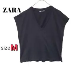 ★訳あり★ ZARA スクエアカットソー ノースリーブ 大人シンプルデザイン