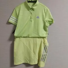 アディダス ゴルフウェア セットアップ スカート M ポロシャツ M グリーン系