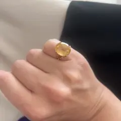k18 大粒 トパーズリング 指輪