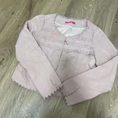 Pinky Girls ノーカラージャケット ピンクのサムネイル