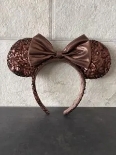 ミニー♡スパンコールカチューシャ（ブラウン）