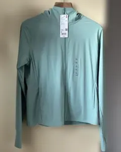 UNIQLO エアリズム UVカット フルジップパーカ グリーン XL