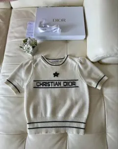 Christian Dior 半袖 ニット ホワイト38 2026年最新】Christian Dior カラー：ホワイト系 レディース 半袖