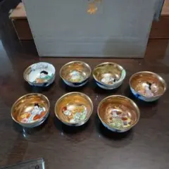 九谷焼　七福神組盃　日本磁器　7個入り キッチン・食器 - 食器