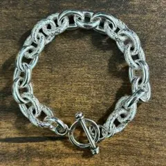 希少 メキシカンジュエリー ハンマー リンクブレスレット シルバー925