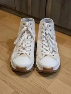 h&m ホワイト ハイカットスニーカー