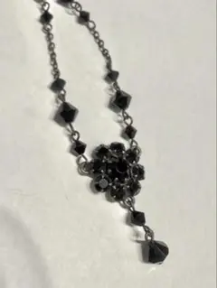 90年代もの ヴィンテージ黒ビーズネックレス
