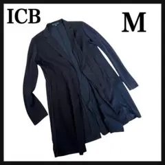 ICB ロングカーディガン ニットジャケット ブラック Mのサムネイル