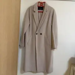 JUSGLITTY ベージュ ダブルブレスト ロングコート サイズ1