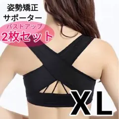 猫背矯正ベルト XL 姿勢サポーター 2枚 巻き肩 背筋 レディース 匿名配送韓