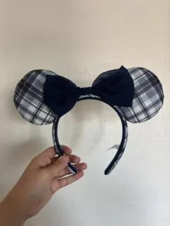 ディズニーシー　カチューシャ　チェック　ミニー