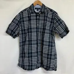 I*N様 A312T トミーヒルフィガーアメリカ古着胸ポケットチェック柄半袖シャ
