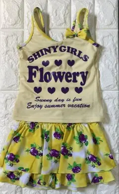 西松屋 女の子向けセパレート水着 120cm イエロー