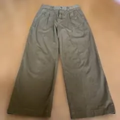 無印良品　オリーブ色 ワイドパンツ Mサイズ