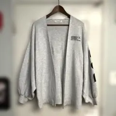 バックロゴドルマンニットカーディガン ライトグレーのサムネイル
