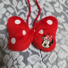 《美品》ディズニー　ミニーマウス 水玉リボン ヘアゴム