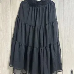 earth フレアスカート ブラック F