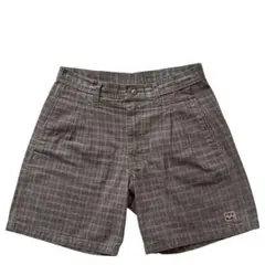 90'sUSA製【BILLABONG】コットンショーツ　ブラウンチェック　タロンのサムネイル