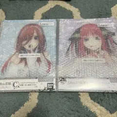 一番くじ 五等分の花嫁 B賞 C賞 二乃 美玖 バストアップアクリルボードセット