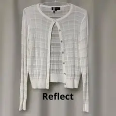 【クリーニング済】Reflect シアーボーダーカーディガン ホワイト 9号のサムネイル