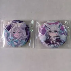 ホロライブ 白上フブキ オンリー缶バッジ 2点セット まとめ売り