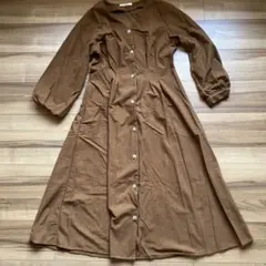 Ciapanic ブラウン シャツワンピース 長袖