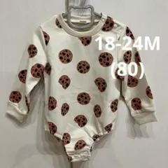 SHEIN クッキー柄 スウェットロンパース 18-24M