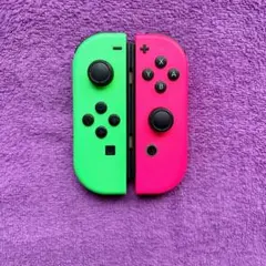 ジョイコン 純正 ネオングリーン ネオンピンク 左右セット q2J-7 【美品】