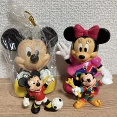 レア！ディズニー レトロ キーホルダー サッカー ミッキー 貯金箱