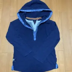 NEXT キッズ フード付き長袖カットソー ネイビー　130cm