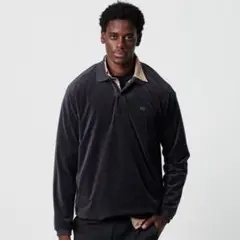 【美品】<LACOSTE for BEAUTY&YOUTH> ベロア ポロシャツ