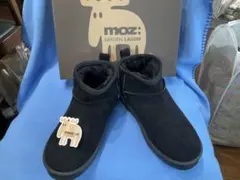 新品未使用　moz モズ ブラック　ムートンブーツ レディース ショートブーツ