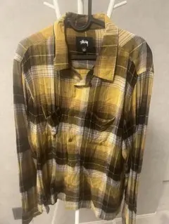 Stussy ネルシャツ イエロー チェック Lのサムネイル