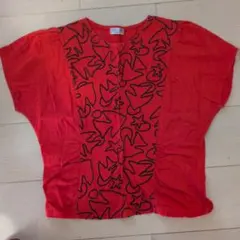 SURELADY レナウン　Tシャツ　赤ドルマンスリーのサムネイル