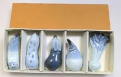 たち吉 染付五菜 箸置 5個セットのサムネイル