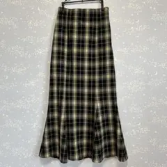 チェック柄マーメイドスカート