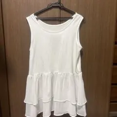 ローリーズファーム　インナー　 タンクトップ　 フリル　白　レイヤードのサムネイル